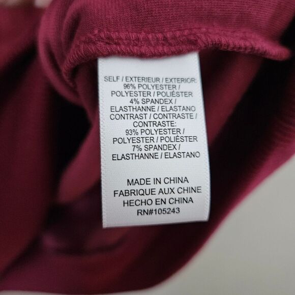 Bobeau Sweatshirt Hoodie Velvet Burgundy Red V-Neck Comfy Casual Neutral - Picture 5 of 8